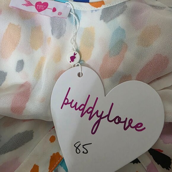Buddy Love Colorful Tunic Blouse Beach Cover Up Boho Size S - Picture 7 of 7